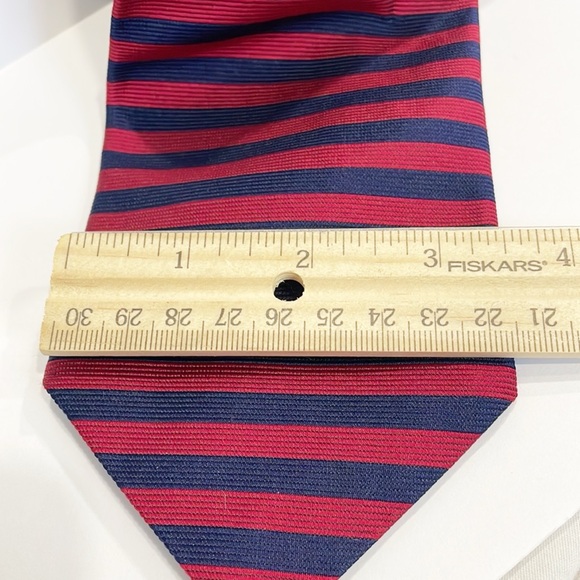 Brooks Brothers Mens Makers Tie Repp Silk Striped Made in USA Blue Red - Picture 4 of 6